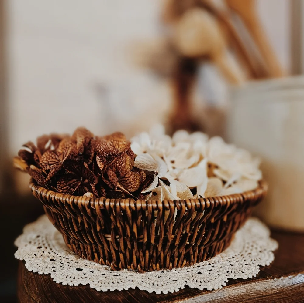 Woven Rattan Brown Basket - Picture 1 of 3